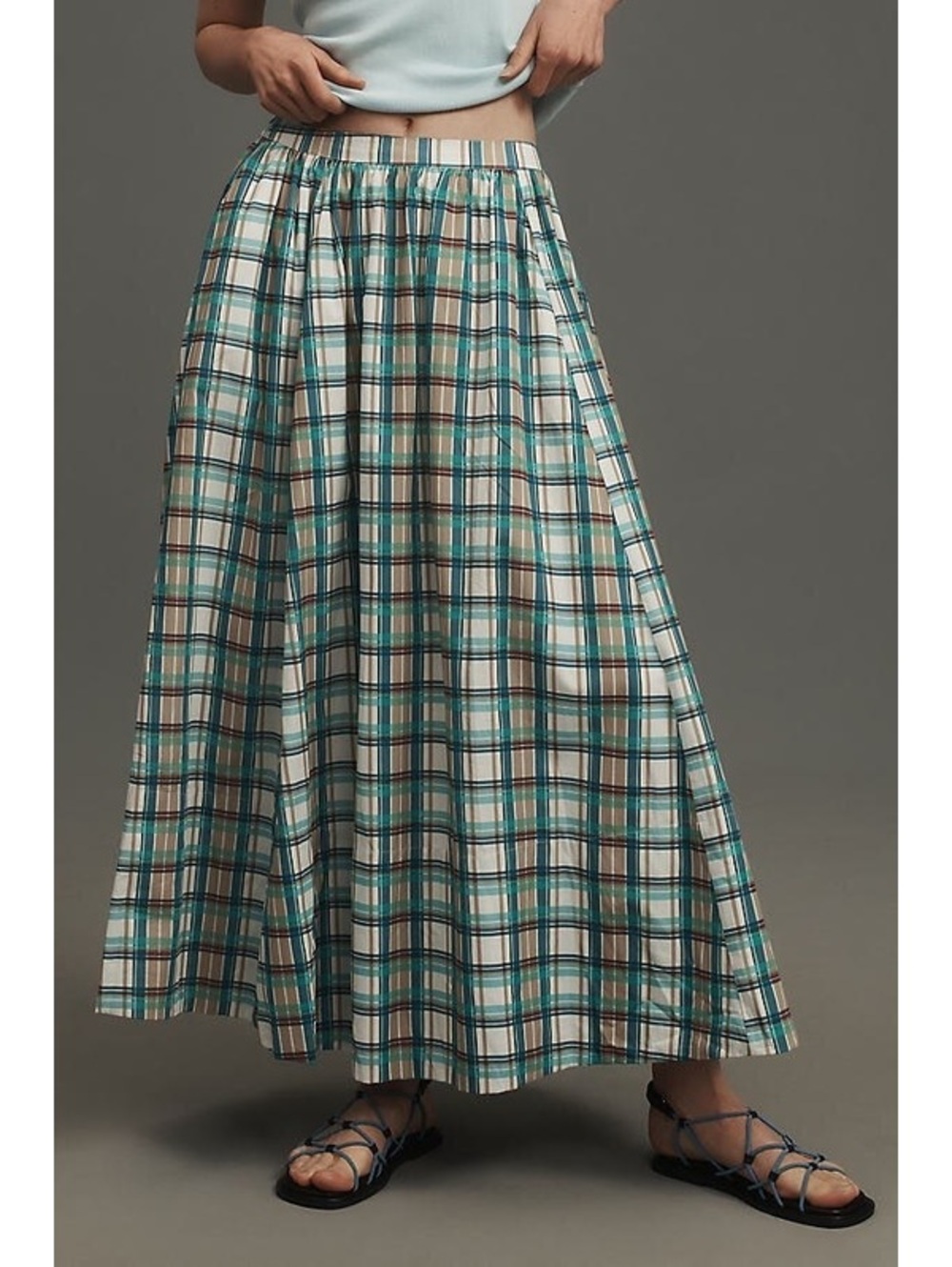 Anthropologie Maeve The Jacie Poplin Printed Maxi Skirt NWT Small